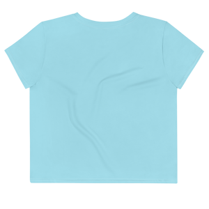 Giraffe 2 Women's Crop Tee (Blue)