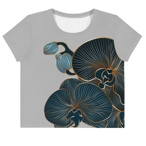 Blue Orchid (Gray) Crop Tee