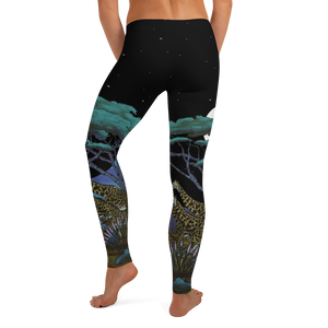 Safari Nights Leggings (Black Background)