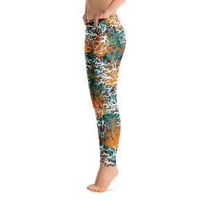 Coral Series 2 Leggings (Black Mirror Print)