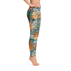 Coral Series 2 Leggings (Black Mirror Print)