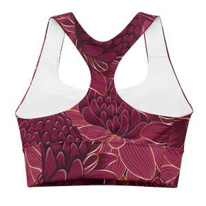 Red Ginger Longline Sports Bra