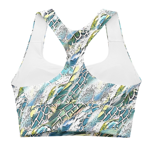 Sea Turtle Swirl Longline Sports Bra