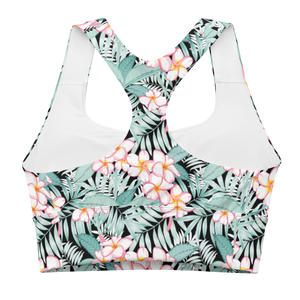 Plumeria Longline Sports Bra