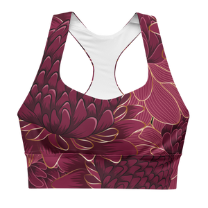 Red Ginger Longline Sports Bra