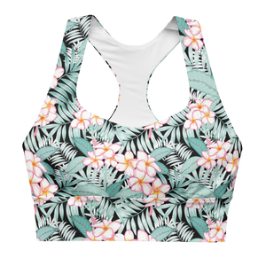 Plumeria Longline Sports Bra