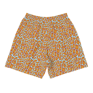 Giraffe Men's Athletic Long Shorts (Blizzard Blue)