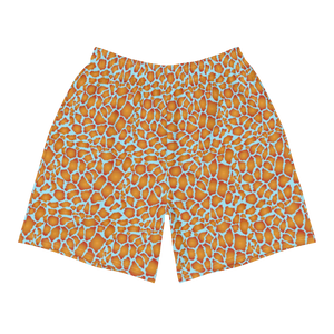 Giraffe Men's Athletic Long Shorts (Blizzard Blue)