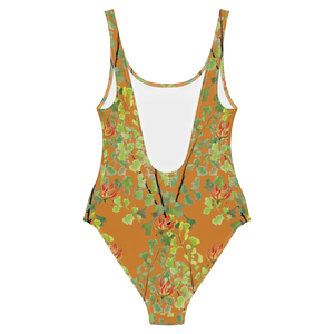 Ferntastic (Goldenrod) One-Piece Swimsuit