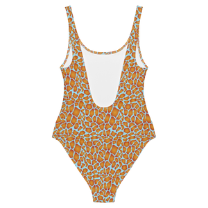 Giraffe One-Piece Swimsuit (Blizzard Blue)