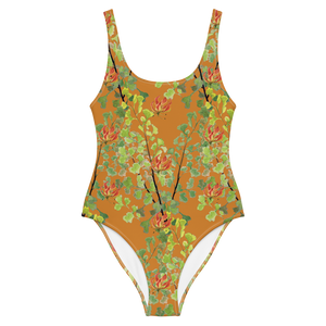 Ferntastic (Goldenrod) One-Piece Swimsuit