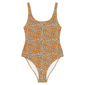 Giraffe One-Piece Swimsuit (Blizzard Blue)