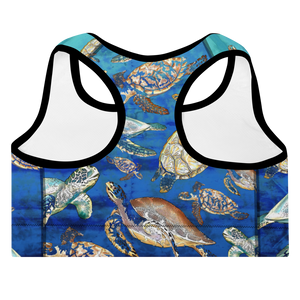 Sea Turtle Padded Sports Bra