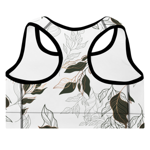 Flora Padded Sports Bra (White)