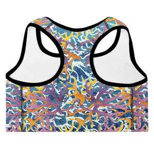 Coral Padded Sports Bra (Blue Sea)