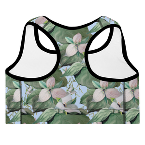 White Trillium Padded Sports Bra (Light Blue)