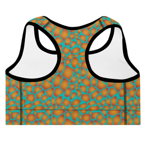 Giraffe Padded Sports Bra (Iris Blue)