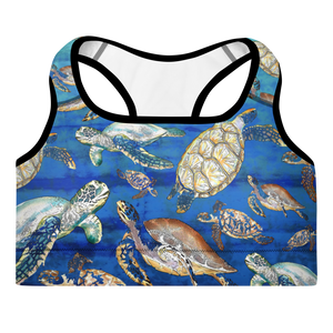 Sea Turtle Padded Sports Bra