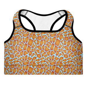 Giraffe Padded Sports Bra (Blizzard Blue)