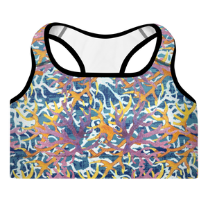 Coral Padded Sports Bra (Blue Sea)