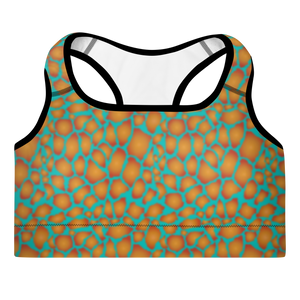 Giraffe Padded Sports Bra (Iris Blue)