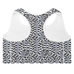 Lemur Stripe (Blue Yonder) Padded Sports Bra