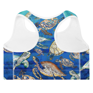 Sea Turtle Padded Sports Bra