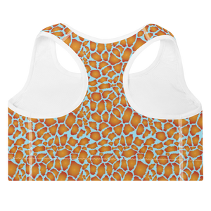 Giraffe Padded Sports Bra (Blizzard Blue)