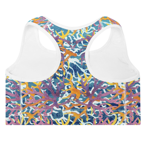 Coral Padded Sports Bra (Blue Sea)