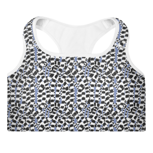 Lemur Stripe (Blue Yonder) Padded Sports Bra