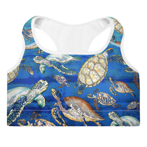 Sea Turtle Padded Sports Bra