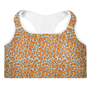 Giraffe Padded Sports Bra (Blizzard Blue)