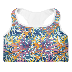 Coral Padded Sports Bra (Blue Sea)