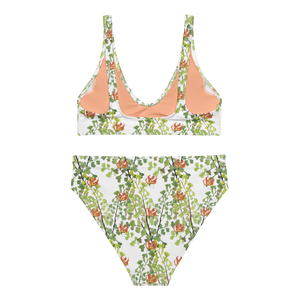 Ferntastic (White) Recycled High-waisted Bikini