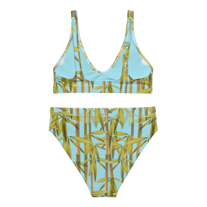 Bamboo Recycled High-waisted Bikini (Blue)