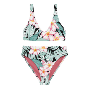 Plumeria Recycled High-waisted Bikini