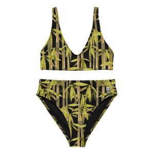 Bamboo Recycled High-waisted Bikini (Black)