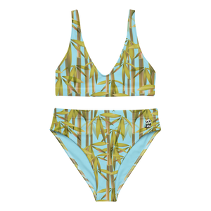 Bamboo Recycled High-waisted Bikini (Blue)