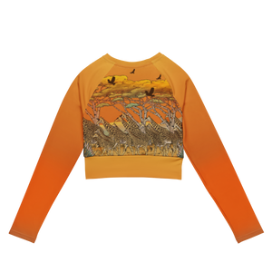 Safari Sun Recycled Long-sleeve Crop Top