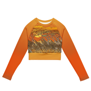 Safari Sun Recycled Long-sleeve Crop Top