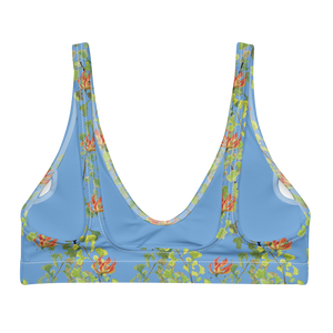 Ferntastic (Blue) Recycled Padded Bikini Top