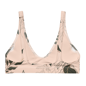 Flora Recycled Padded Bikini Top (Pink Cream)