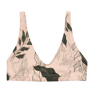 Flora Recycled Padded Bikini Top (Pink Cream)