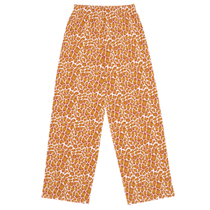 Giraffe Unisex Wide-leg Pants (White)