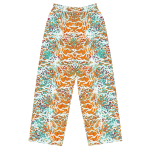 Coral Series 2 Unisex Wide-leg Pants (White Mirror Print)