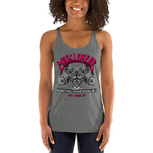 Musclewear LA (Pink) Women's Triblend Racerback Tank