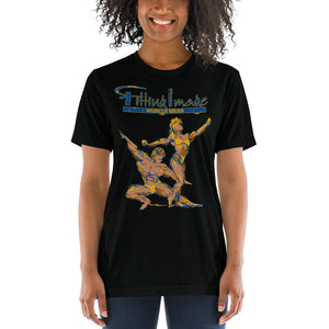 Fitting Image Couple Logo (Blue/Yellow) Unisex Triblend Tee