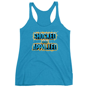 Shocked and Appalled Women's Triblend Racerback Tank