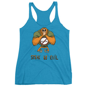 Speak No Evil Women's Triblend Racerback Tank