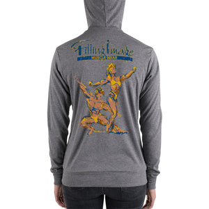 Fitting Image Couple Logo (Blue/Yellow) Unisex Lightweight Zip Hoodie